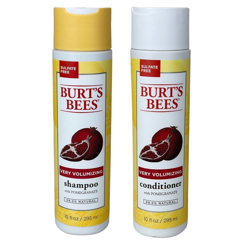 Burt's Bees Very Volumizing Shampoo & Conditioner with Pomegranate 10 fl oz each